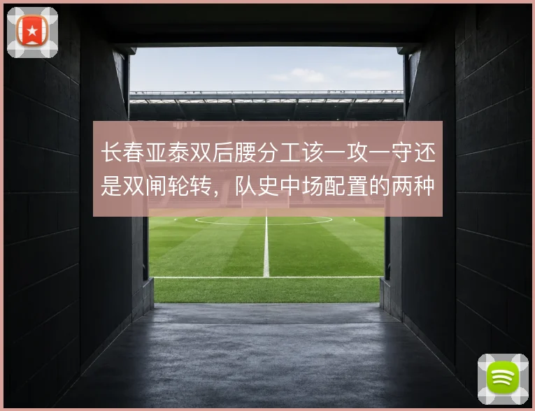 长春亚泰双后腰分工该一攻一守还是双闸轮转,队史中场配置的两种思路