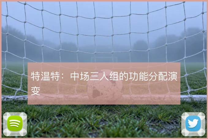 特温特：中场三人组的功能分配演变